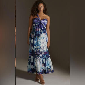 Anthropologie Maeve - One-shoulder Maxi Dress, pockets, size XS